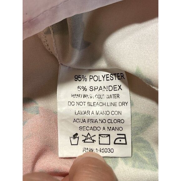 Chicways Polka Dot & Floral Print Halter Romper Tie closure Polyester/Spandex M - Picture 8 of 13